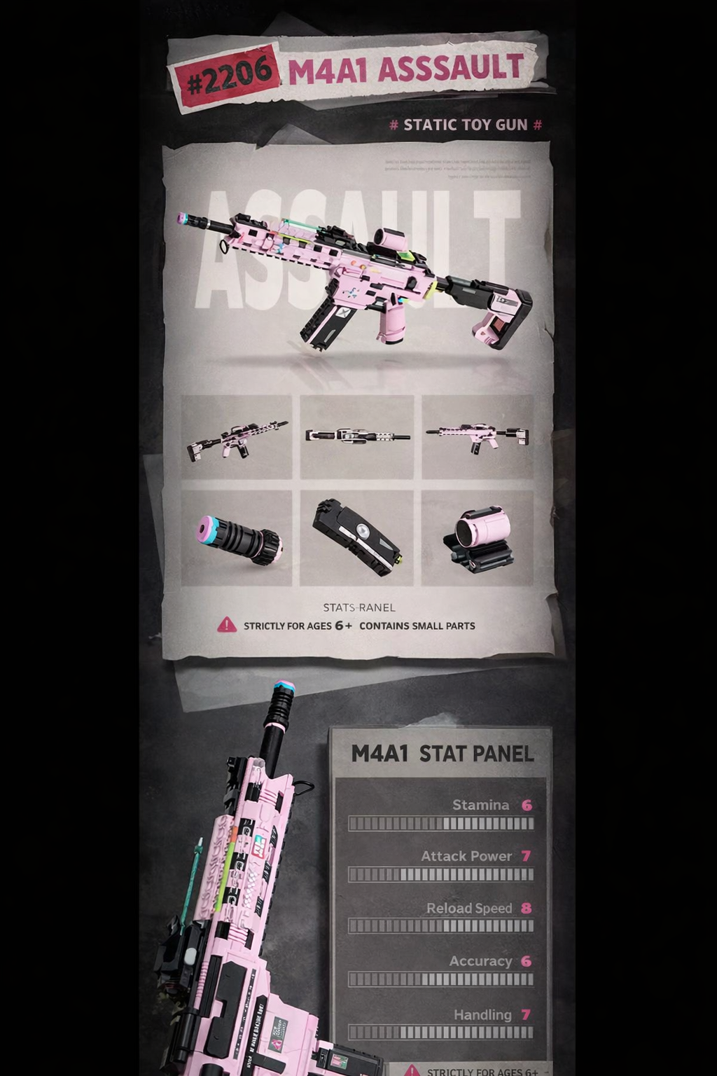 M4A1 Command Build – 1492PCS